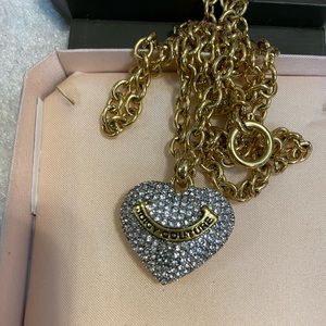Juicy Couture Puffed Pave Heart Pendant
